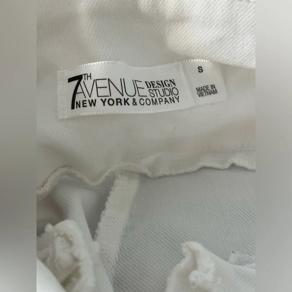 NY & Co 7th Ave White Blend Pants Women’s Small Work Dressy Women's Size Small - Picture 3 of 5